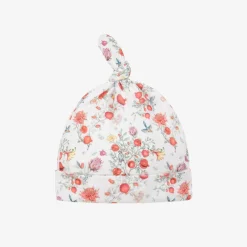 My Little Pie Baby Girls White Supima Cotton Pomegranate Hat Discount