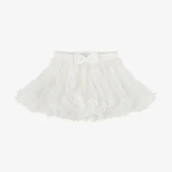 Angels Face Baby Girls White Tulle Tutu Skirt Snowdrop Clearance