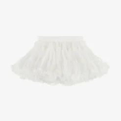 Angels Face Baby Girls White Tulle Tutu Skirt Snowdrop Clearance