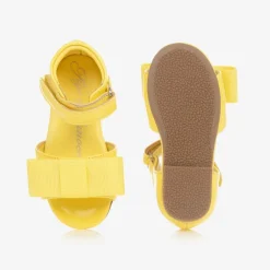 Age of Innocence Baby Girls Yellow Leather Bow Sandals Best