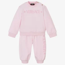 Versace Baby Pale Pink Logo Tracksuit