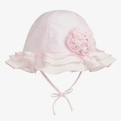 Sarah Louise Baby Pink Polycotton Sun Hat Clearance