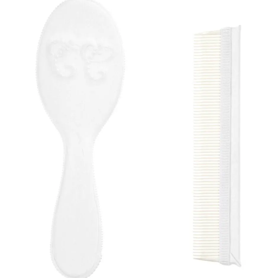 Tartine et Chocolat Baby White Brush & Comb Set Outlet