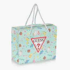 Guess Beige & Green Cotton Babysuit Set New