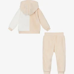 Guess Beige & Ivory Faux Fur Baby Tracksuit Clearance