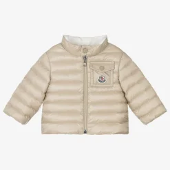 Moncler Enfant Beige Baigal Down Puffer Jacket Hot