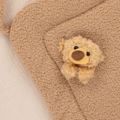 Jamiks Beige Bouclé Fleece Bear Nest (64cm) Discount