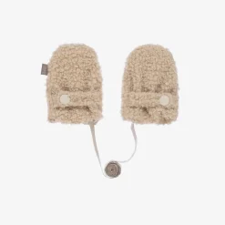 Il Gufo Beige Bouclé Fleece Mittens