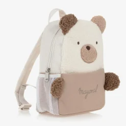Mayoral Beige Bouclé Teddy Bear Backpack (25cm) Outlet