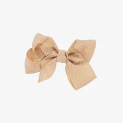 Bowtique London Beige Bow Hair Clip (7cm) Tan Discount