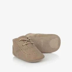 Mayoral Newborn Beige Brogue Pre-Walker Shoes Clearance
