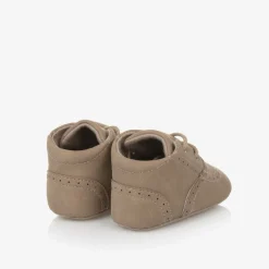 Mayoral Newborn Beige Brogue Pre-Walker Shoes Clearance