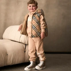 Burberry Beige Check Reversible Down Gilet SandCheck Online