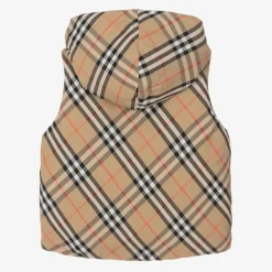 Burberry Beige Check Reversible Down Gilet SandCheck Online