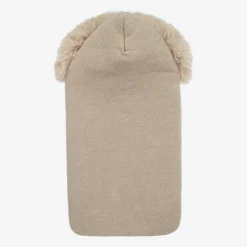 Paz Rodríguez Beige Cotton & Cashmere Knitted Baby Nest (77cm) Outlet