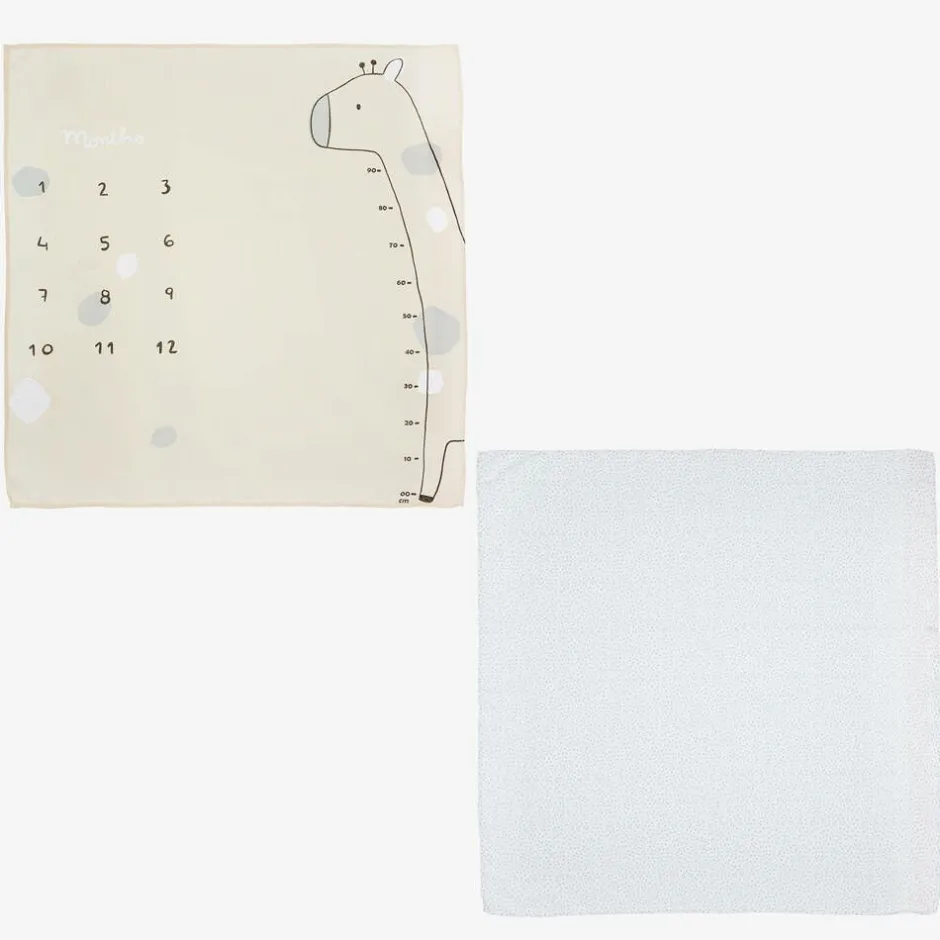 Mayoral Beige Cotton Baby Milestone Swaddles (2 Pack) Online