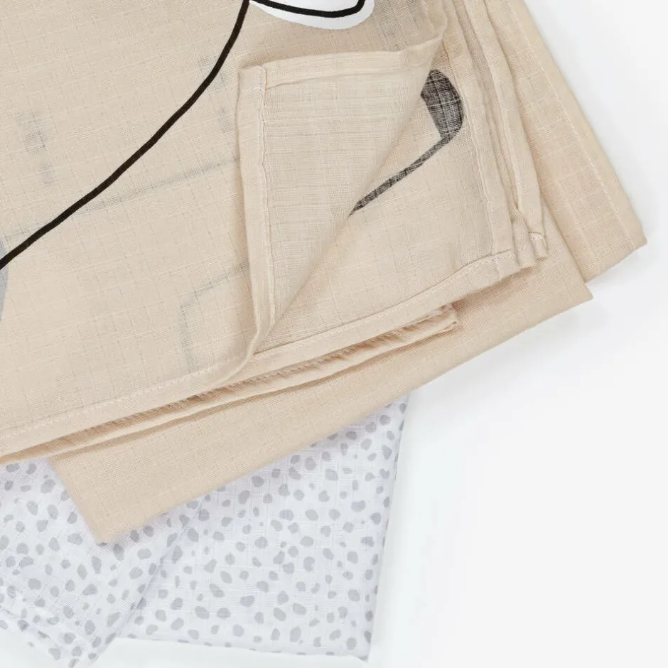 Mayoral Beige Cotton Baby Milestone Swaddles (2 Pack) Online