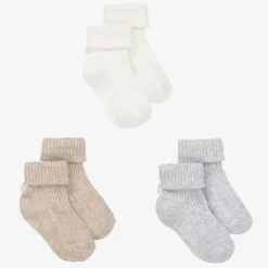 Tartine et Chocolat Beige Cotton Baby Socks (3 Pack) Discount