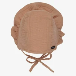 Elodie Beige Cotton Bonnet Outlet