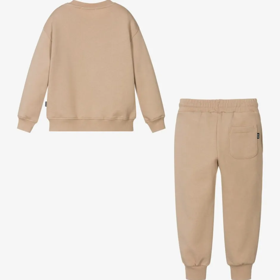 MSGM Beige Cotton Jersey Tracksuit Hot