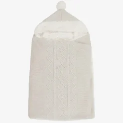 Mayoral Newborn Beige Cotton Knit Baby Nest (75cm) Best