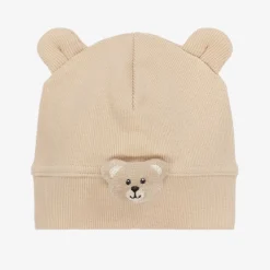 Jamiks Beige Cotton Teddy Bear Baby Hat Sale