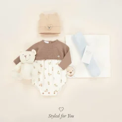 Jamiks Beige Cotton Teddy Bear Baby Hat Sale