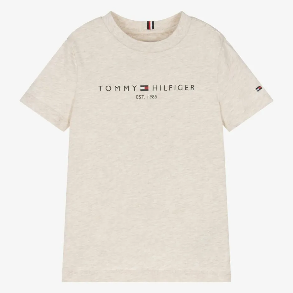 Tommy Hilfiger Beige Cotton T-Shirt Online