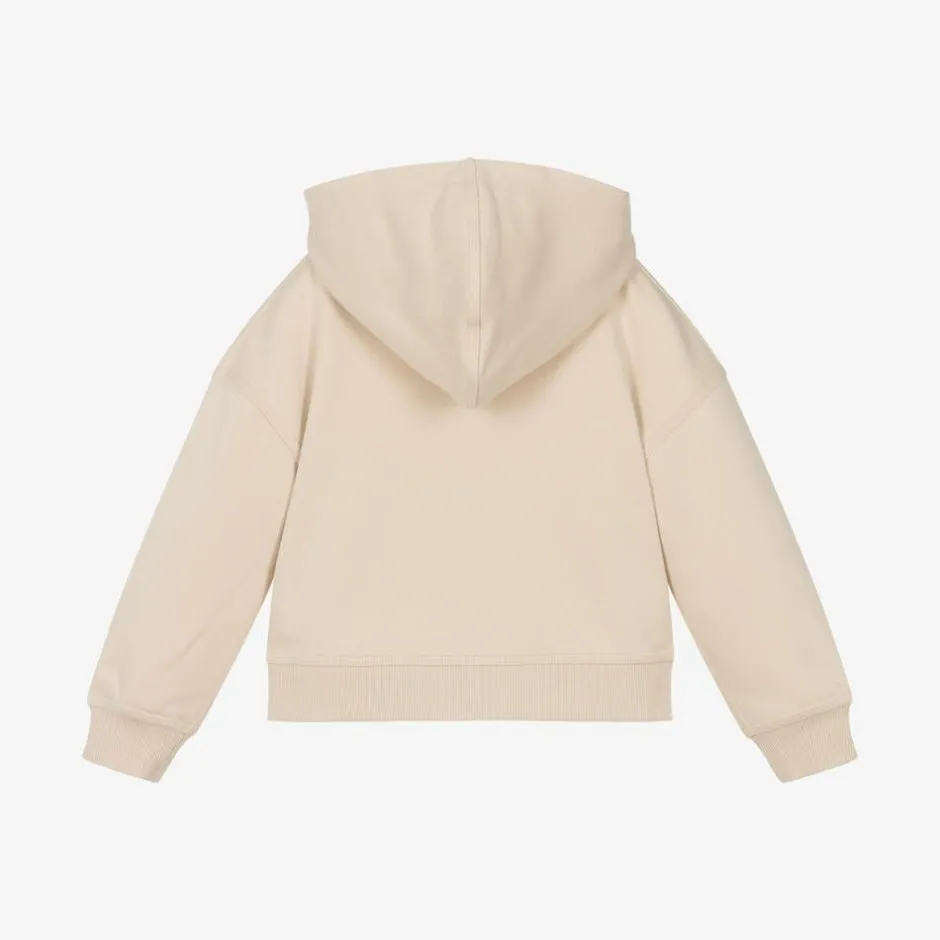 Burberry Beige Cotton Zip-Up Top Calico Discount