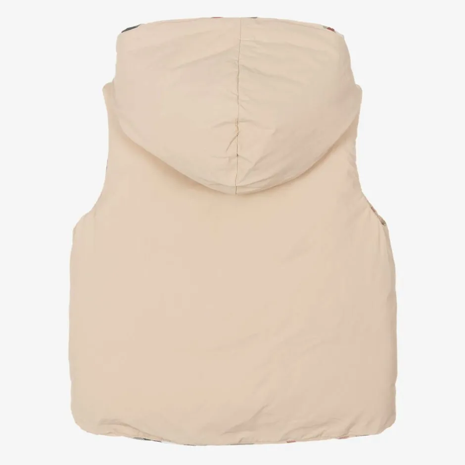 Burberry Beige Down Padded Reversible Gilet PaleStone Sale