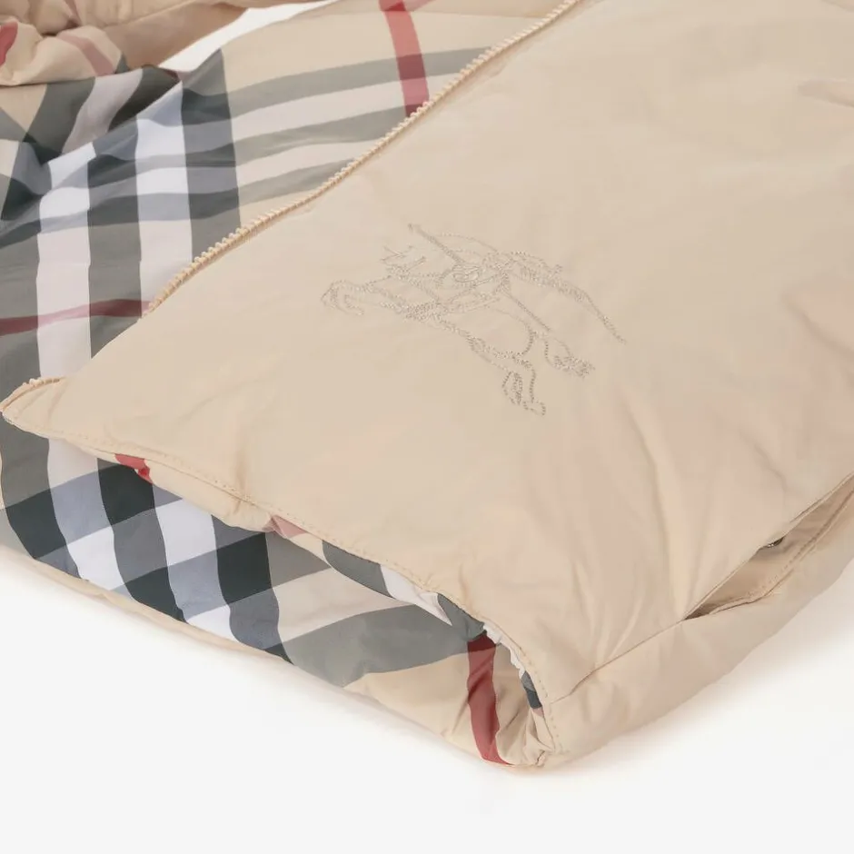 Burberry Beige Down Padded Reversible Gilet PaleStone Sale