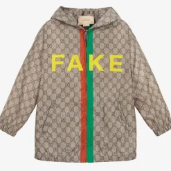 Gucci Beige Fake/Not GG Nylon Jacket Discount