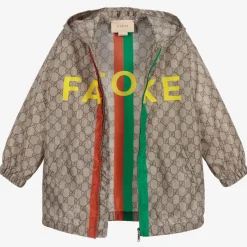 Gucci Beige Fake/Not GG Nylon Jacket Discount