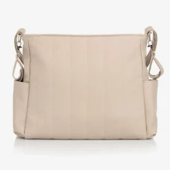 Uzturre Beige Faux Leather Baby Changing Bag (43cm) New