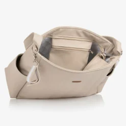 Uzturre Beige Faux Leather Baby Changing Bag (43cm) New