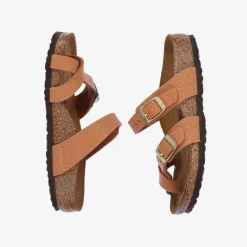 Birkenstock Beige Faux Leather Sandals Clearance