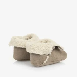 Paz Rodríguez Beige Faux Suede Pre-Walker Shoes Online