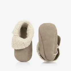 Paz Rodríguez Beige Faux Suede Pre-Walker Shoes Online