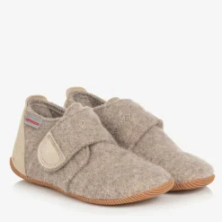 Giesswein Beige Felted Wool Slippers New