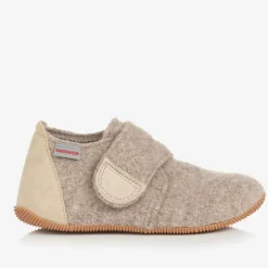 Giesswein Beige Felted Wool Slippers New
