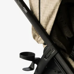 Fendi Beige FF Logo Stroller New