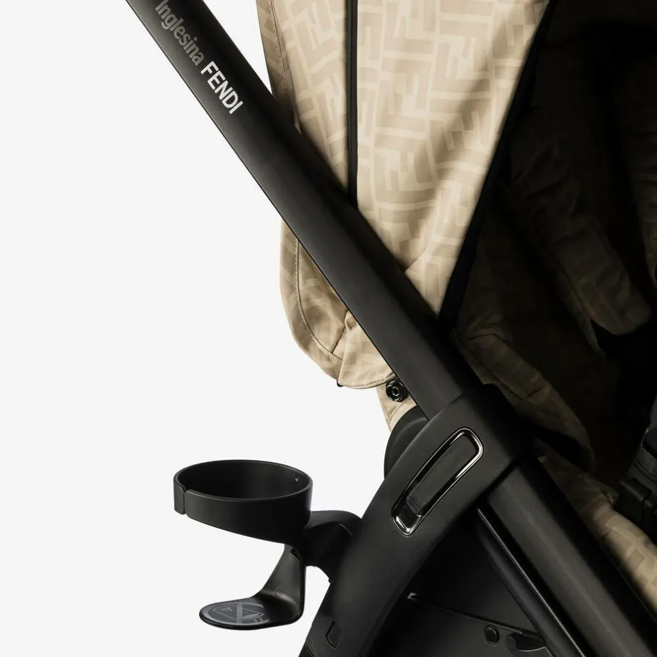 Fendi Beige FF Logo Stroller New