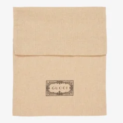 Gucci Beige GG Cotton Canvas Hat New