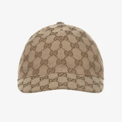 Gucci Beige GG Logo Canvas Cap Best