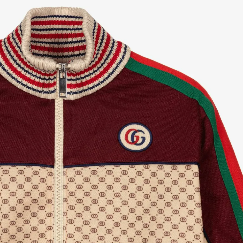 Gucci Beige GG Zip-Up Jacket Best