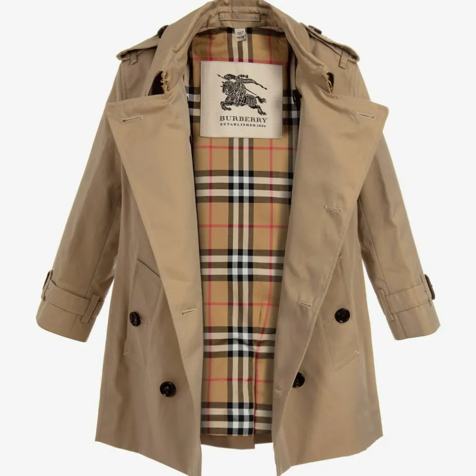 Burberry Beige Heritage Trench Coat Honey Clearance