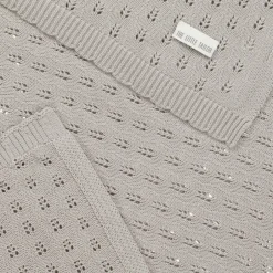 The Little Tailor Beige Knitted Baby Blanket (108cm) Discount