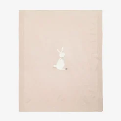 Artesanía Granlei Beige Knitted Bunny Blanket (84cm) New