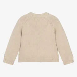 Donsje Beige Knitted Cotton Bunny Sweater Macaroon New