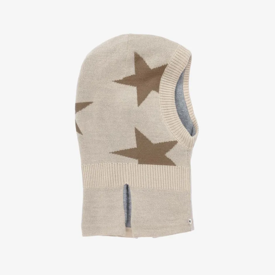 Molo Beige Knitted Star Balaclava Outlet